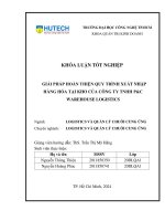 Giải pháp hoàn thiện quy trình xuất nhập hàng hóa tại kho của công ty tnhh p&c warehouse logistics