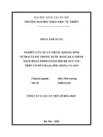 Tóm tắt nghiên cứu xử lý thuốc kháng sinh tetracyline trong nước bằng quá trình kích hoạt persulfate bởi hệ xúc tác trên cơ sở cofe2o4, mil 101(fe) và rgo