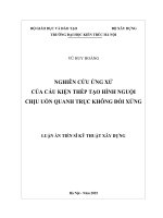 Nghiên cứu Ứng xử của cấu kiện thép tạo hình nguội chịu uốn quanh trục không Đối xứng