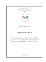 Hoàn thiện hoạt Động nhận tiền gửi tiết kiệm tại ngân hàng nông nghiệp và phát triển nông thôn việt nam  chi nhánh hòa vang nam Đà nẵng