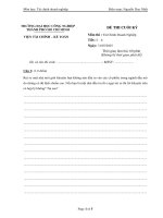 IUH - Đề thi cuối kỳ - Tài chính Doanh nghiệp - Mã đề 17