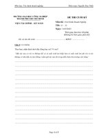 IUH - Đề thi cuối kỳ - Tài chính Doanh nghiệp - Mã đề 16