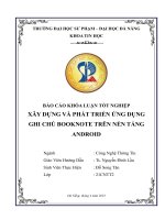 Xây dựng và phát triển Ứng dụng ghi chú booknote trên nền tảng android