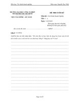 IUH - Đề thi cuối kỳ - Tài chính Doanh nghiệp - Mã đề 12