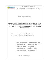 Giải pháp hoàn thiện nghiệp vụ chứng từ xuất khẩu pin hàng nguyên container Đường biển tại công ty trách nhiệm hữu hạn vận tải biển minh nguyên