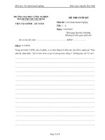 IUH - Đề thi cuối kỳ - Tài chính Doanh nghiệp - Mã đề 14