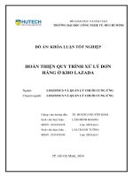 Hoàn thiện quy trình xử lý Đơn hàng Ở kho lazada