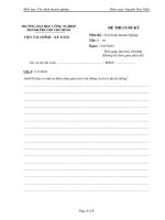 IUH - Đề thi cuối kỳ - Tài chính Doanh nghiệp - Mã đề 15