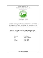 Nghiên cứu Đặc Điểm cấu trúc rừng tự nhiên tại xã khang ninh, huyện ba bể, tỉnh bắc kạn