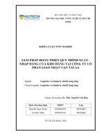 Giải pháp hoàn thiện quy trình xuất   nhập hàng của kho hàng tại công ty cổ phần giao nhận vận tải aa