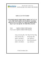 Giải pháp hoàn hiện hoạt Động xử lý và lưu trữ hàng hóa xuất khẩu tại kho thuê tcs của công ty trách nhiệm hữu hạn vận tải quốc tế trường giang