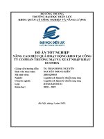 Nâng cao hiệu quả hoạt Động kho tại công ty cổ phần thương mại và xuất nhập khẩu ecomex