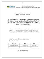 Giải pháp hoàn thiện quy trình giao nhận hàng hóa nhập khẩu Đối với hàng lẻ bằng Đường biển tại công ty tnhh vận tải và tiếp vận toàn cầu