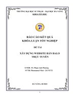 Xây dựng website bán balo trực tuyến