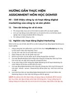 Hướng dẫn thực hiện assignment môn học dom101