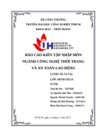 IUH - BÁO CÁO KIẾN TẬP NHẬP MÔN - NGÀNH CÔNG NGHỆ THỜI TRANG VÀ AN TOÀN LAO ĐỘNG