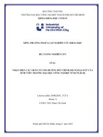 IUH - ĐỀ CƯƠNG NGHIÊN CỨU - NHẬN DIỆN CÁC NHÂN TỐ ẢNH HƯỞNG ĐẾN TRÌNH ĐỘ NGOẠI NGỮ CỦA SINH VIÊN TRƯỜNG ĐẠI HỌC CÔNG NGHIỆP TP HCM (IUH)