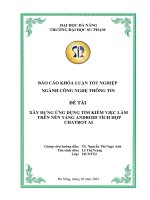 Xây dựng Ứng dụng tìm kiếm việc làm trên nền tảng android tích hợp chatbot ai