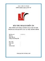 Bài thu hoạch diễn Án học phần kỹ năng cơ bản của luật sư khi tham gia giải quyết các vụ việc hành chính