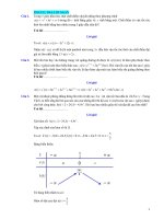 Bài 7 bài tập trả lời ngắn của Đạo hàm giải toán thực tế