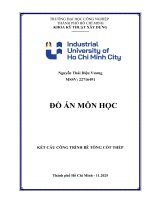 IUH - ĐỒ ÁN MÔN HỌC - KẾT CẤU CÔNG TRÌNH BÊ TÔNG CỐT THÉP