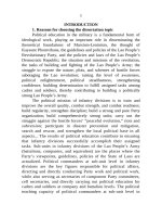 Tóm tắt tiếng anh bồi dưỡng năng lực giảng dạy chính trị của Đội ngũ thủ trưởng chính trị cấp phân Đội Ở các sư Đoàn bộ binh, quân Đội nhân dân lào hiện nay