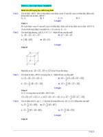 Bài 8  bài tập trắc nghiệm véc tơ trong không gian kèm đáp án