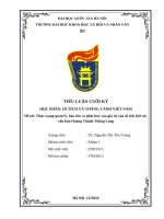 Đề tài thực trạng quản lý, bảo tồn và phát huy của giá trị của di tích lịch sửvăn hóa hoàng thành thăng long
