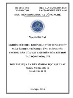 Tóm tắt luận Án nghiên cứu Điều khiển Đặc tính vùng chiết suất Âm dựa trên hiệu Ứng tương tác trường gần của vật liệu biến hóa kết hợp tác Động ngoại vi