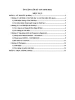 ÔN TẬP CUỐI KỲ TIN SINH HỌC