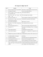 Từ loại và trật tự từ