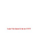 Luận Văn Quản Lý Dự Án CNTT