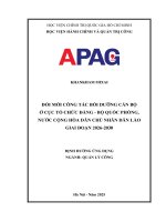 Luận văn thạc sĩ Quản lý công: Đổi mới công tác bồi dưỡng cán bộ ở Cục Tổ chức Đảng – Bộ Quốc phòng, nước CHDCND Lào giai đoạn 2026–2030