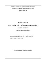 Giáo trình tài chính doanh nghiệp 1  nghề kế toán trình Độ cao Đẳng  lê thị tú anh, nguyễn thân