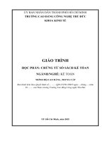 Giáo trình chứng từ sổ sách kế toán  nghề kế toán trình Độ trung cấp