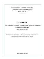 Giáo trình tổ chức quản lý và Đánh giá công việc logistics  nghề logistics trình Độ cao Đẳng nguyễn quang nhân