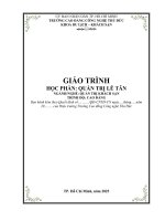 Giáo trình quản trị lễ tân nghề quản trị khách sạn trình Độ cao Đẳng nguyễn thị mai