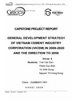 General Dvelopment Strategy Of Vietnam CementIndustry Corporation (Vicem) In 2009 - 2020 And The Direction To 2050 Chiến lược phát triển chung của Tổng công ty Xi măng Việt Nam (Vicem) giai đoạn 2009 - 2020 và định hướng đến năm 2050