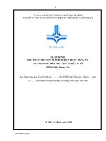 Giáo trình chuyên Đề Điều khiển Điện   Động cơ nghề bảo trì và sửa chữa Ôtô trình Độ trung cấp  phạm trường giang