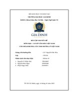 Bài tập chuyên Đề môn học  cơ sở văn hóa việt nam văn hóa phương tây Ảnh hưởng Ở việt nam