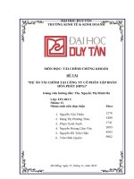 Đề tài dự án tài chính tại công ty cổ phần tập Đoàn hòa phát (hpg)