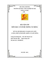 Đề tài mô hình hóa và khảo sát chất lượng,thiết kế bộ Điều khiển của hệ thống