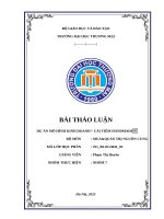 Bài thảo luận dự Án mô hình kinh doanh  cái tiệm handmade