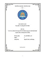 Vai trò của nhân tố chủ quan hồ chí minh trong quá trình hình thành và phát triển tư tưởng hồ chí minh