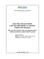 Đề quyền sở hữu trí tuệ trong hoạt Động nhượng quyền thương mại