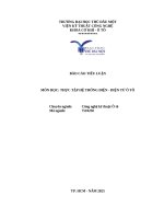 Thực tập hệ thống Điện   Điện tử Ô tô chủ Đề 7 phân tích , khai thác máy phát Điện trên Ô tô
