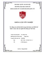 Tác Động của mô hình thời trang tuần hoàn của h&m tới hành vi mua sắm của người tiêu dùng tại việt nam