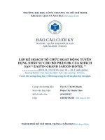 Lập kế hoạch tổ chức hoạt Động tuyển dụng nhân sự cho bộ phận hk của khách sạn  eastin grand saigon hotel