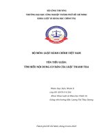 Tiểu luận tìm hiểu nội dung cơ bản của luật thanh tra