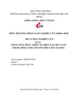 Tiềm năng phát triển xe Điện tại việt nam trong bối cảnh chuyển Đổi năng lượng